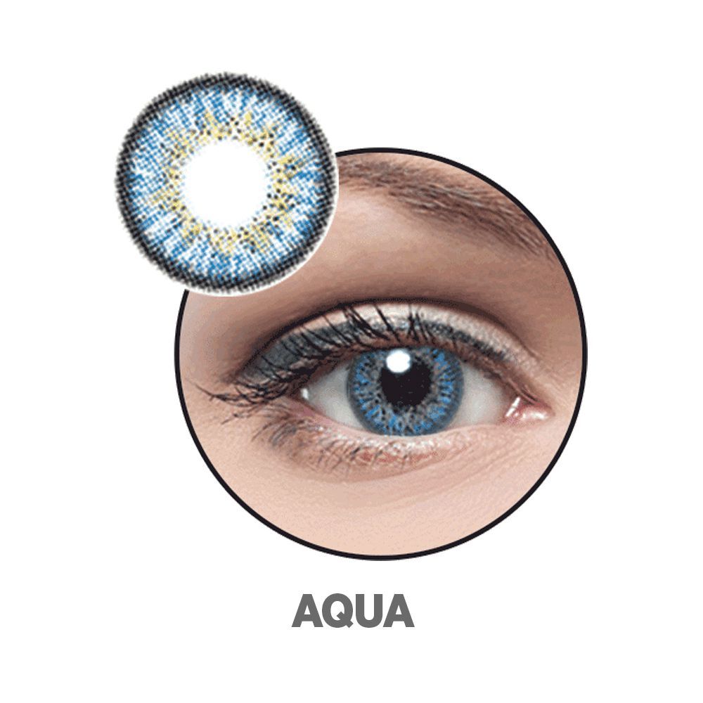 1010256-1 Optiano Soft Color Contact Lenses, Aqua - Image 1