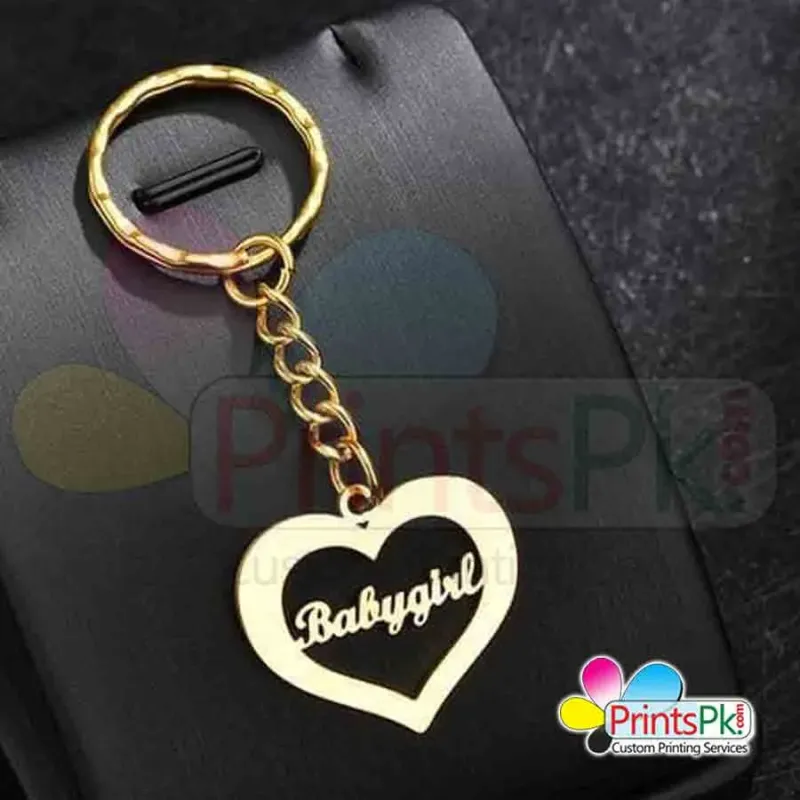 personalized-name-keychains Heart Keychain with Customized Name - Image 1